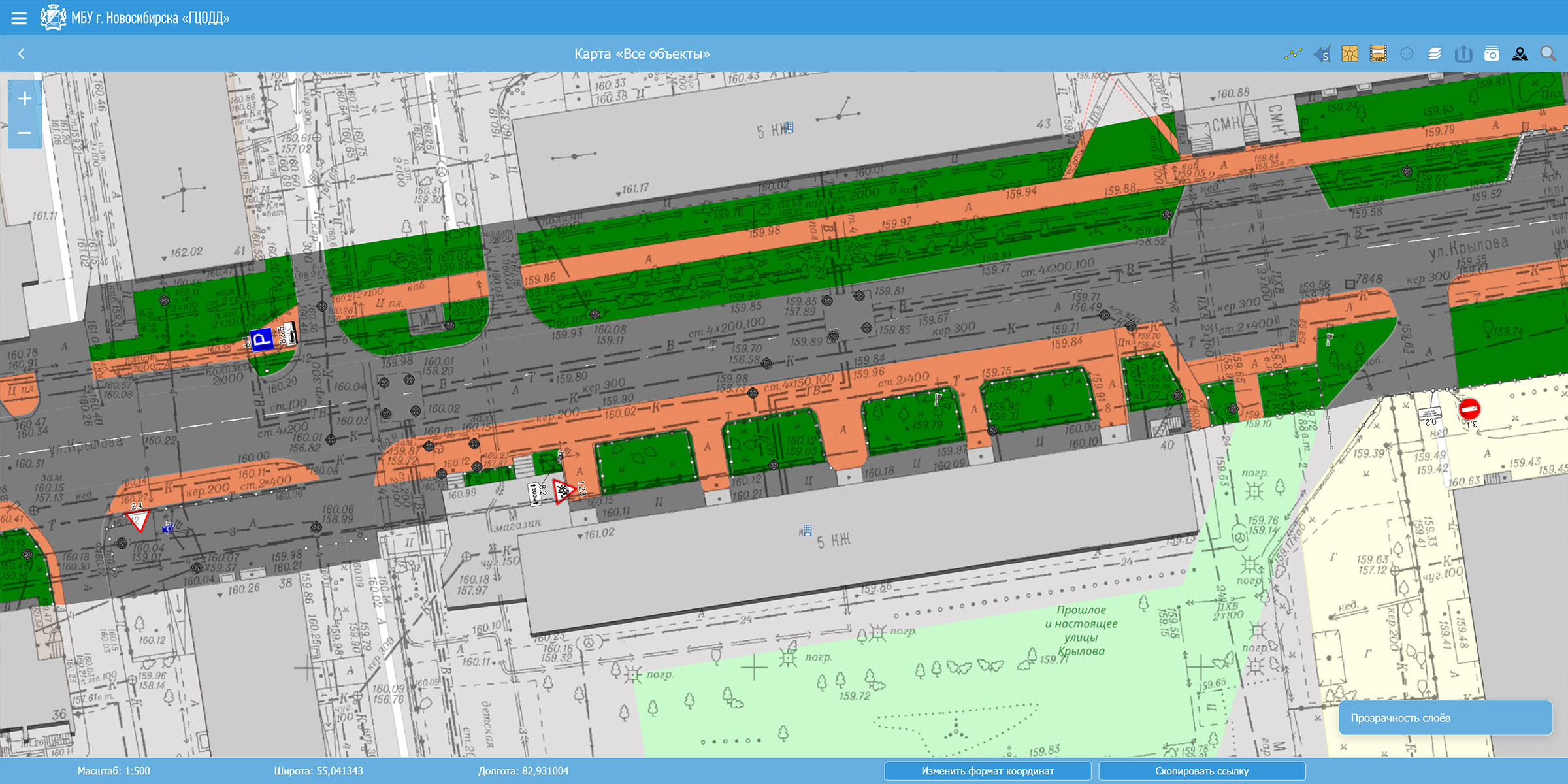 Инженерный планшет с&nbsp;данными на&nbsp;геопортале